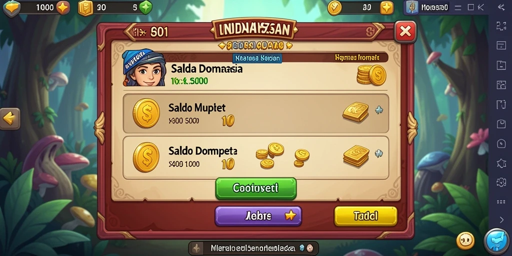 Screenshot menunjukkan karakter utama menjelajahi hutan lebat.