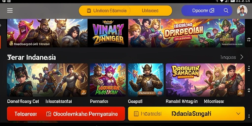 Tampilan antarmuka utama MARINA77 yang menarik.
